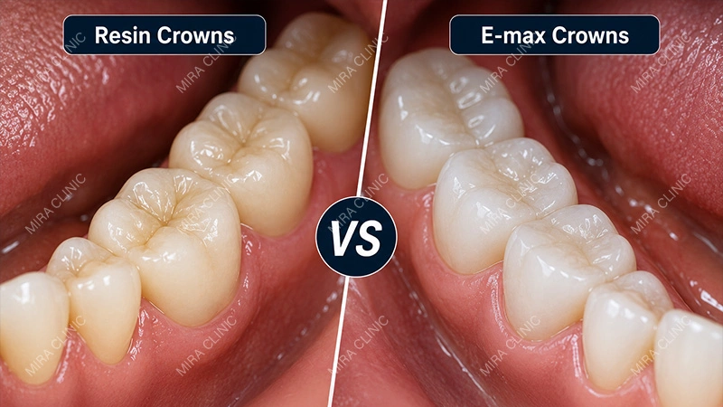 Resin Crowns vs E-max Crowns